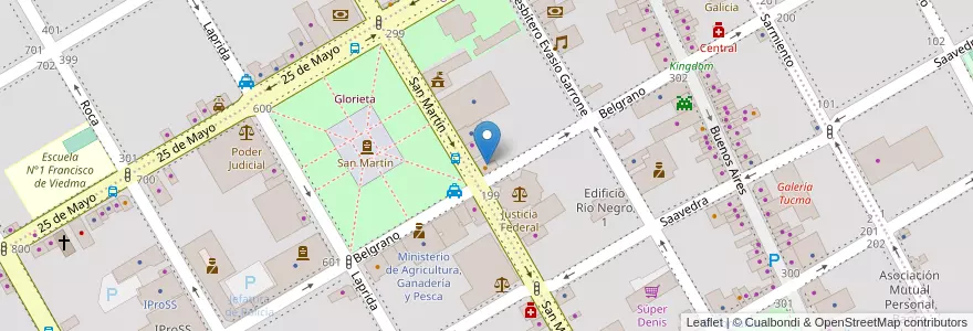 Mapa de ubicacion de Serendipia en الأرجنتين, ريو نيغرو, Departamento Adolfo Alsina, Viedma, Viedma.