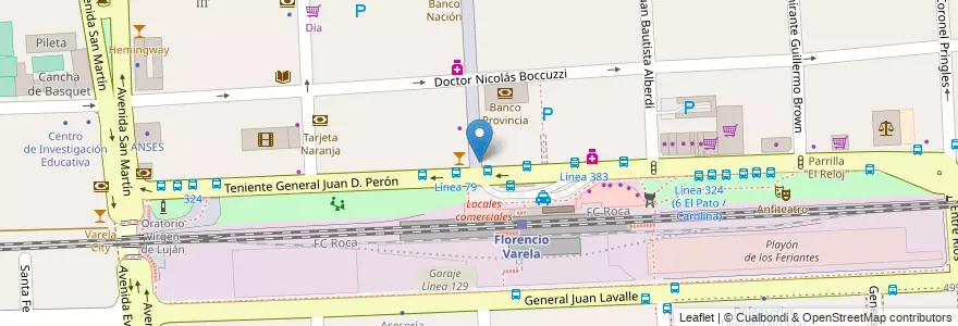 Mapa de ubicacion de Sergio Bruno en アルゼンチン, ブエノスアイレス州, Partido De Florencio Varela, Florencio Varela.