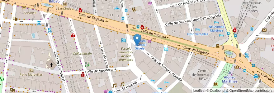 Mapa de ubicacion de SERRANO ANGUITA, CALLE, DE,18 en اسپانیا, بخش خودمختار مادرید, بخش خودمختار مادرید, Área Metropolitana De Madrid Y Corredor Del Henares, مادرید.