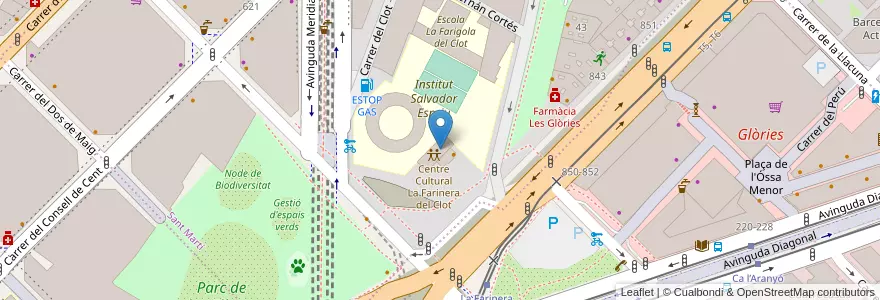 Mapa de ubicacion de Servei d'informació i atenció a les dones (SIAD) de Barcelona - Sant Martí en España, Catalunya, Barcelona, Barcelonès, Barcelona.