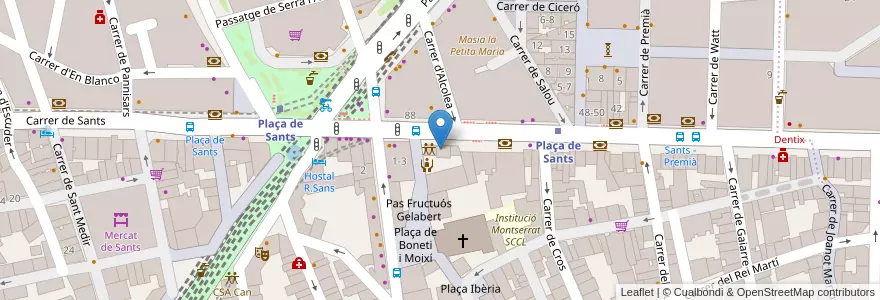 Mapa de ubicacion de Servei d'informació i atenció a les dones (SIAD) de Barcelona - Sants-Montjuïc en Испания, Каталония, Барселона, Барселонес, Барселона.