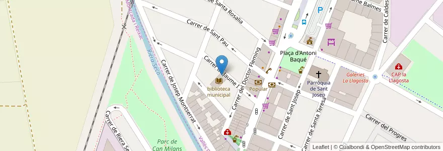 Mapa de ubicacion de Servei d'informació i atenció a les dones (SIAD) de la Llagosta en スペイン, カタルーニャ州, Barcelona, Vallès Occidental, Montcada I Reixac.