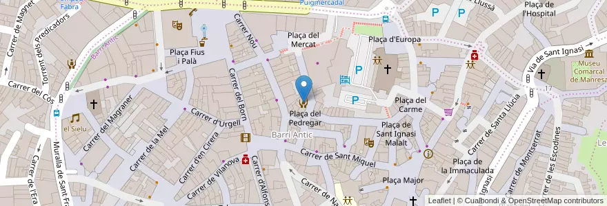 Mapa de ubicacion de Servei d'informació i atenció a les dones (SIAD) de Manresa en スペイン, カタルーニャ州, Barcelona, Bages, Manresa.