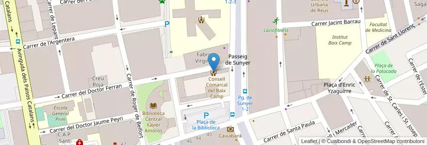 Mapa de ubicacion de Servei d'informació i atenció a les dones (SIAD) del Baix Camp en Spain, Catalonia, Tarragona, Baix Camp, Reus.