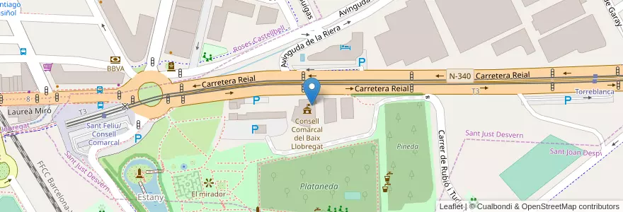 Mapa de ubicacion de Servei d'informació i atenció a les dones (SIAD) del Baix Llobregat en 西班牙, Catalunya, Barcelona, Baix Llobregat, Sant Just Desvern.