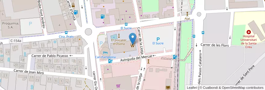 Mapa de ubicacion de Servei d'informació i atenció a les dones SIAD vicDones - SIAD Osona en إسبانيا, كتالونيا, برشلونة, Osona, Vic.