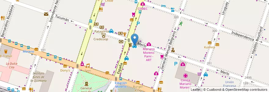 Mapa de ubicacion de Servi-Rap en Argentinië, Buenos Aires, Partido De Moreno, Moreno.
