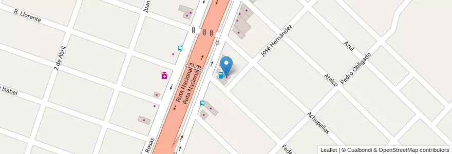 Mapa de ubicacion de Servi Shop en アルゼンチン, ブエノスアイレス州, Partido De La Matanza, González Catán.