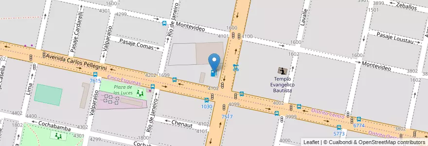 Mapa de ubicacion de Servicentro Boulevard en アルゼンチン, サンタフェ州, Departamento Rosario, Municipio De Rosario, ロサリオ.