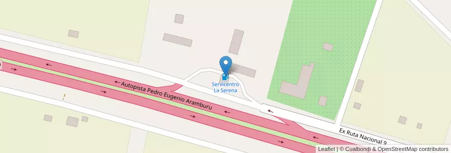 Mapa de ubicacion de Servicentro La Serena en Argentina, Provincia Di Buenos Aires, Partido De San Pedro.