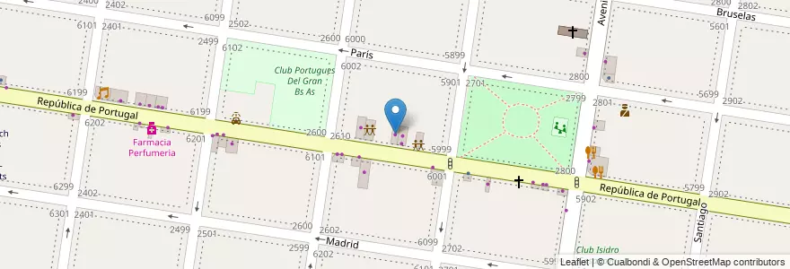 Mapa de ubicacion de Servicio Integral del Automotor en Arjantin, Buenos Aires, Partido De La Matanza, Isidro Casanova.