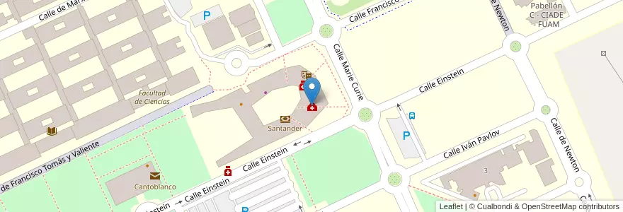 Mapa de ubicacion de Servicio Médico de Salud Laboral del Consejo Superior de Investigaciones Científicas (CSIC) en スペイン, マドリード州, Comunidad De Madrid, Área Metropolitana De Madrid Y Corredor Del Henares, Madrid.