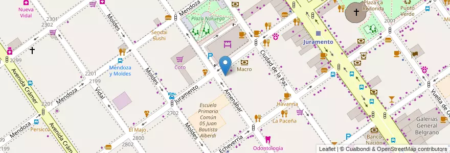 Mapa de ubicacion de Servicios Express, Belgrano en Arjantin, Ciudad Autónoma De Buenos Aires, Buenos Aires, Comuna 13.
