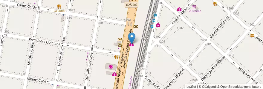 Mapa de ubicacion de Servicios Medicos en Arjantin, Buenos Aires, Partido De Lanús, Lanús Oeste.