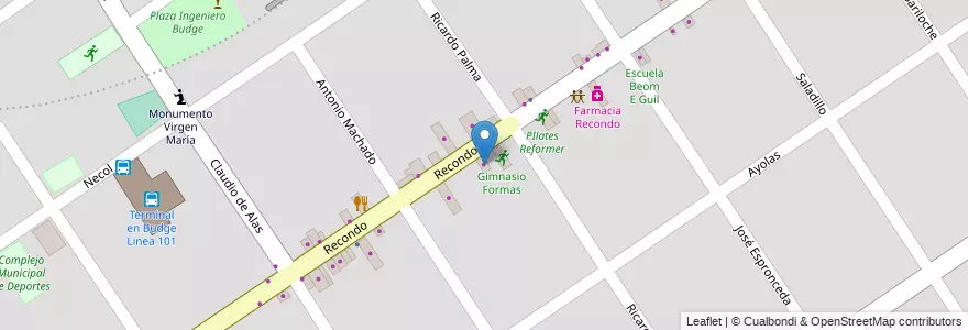 Mapa de ubicacion de Servico Tecnico Lomas en Argentine, Province De Buenos Aires, Partido De Lomas De Zamora, Ingeniero Budge.