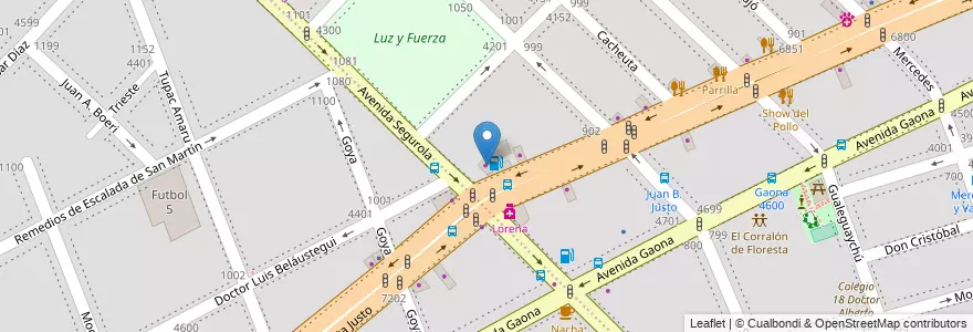 Mapa de ubicacion de Servicompras, Floresta en Argentinië, Ciudad Autónoma De Buenos Aires, Buenos Aires, Comuna 10.