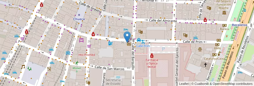 Mapa de ubicacion de Servired en スペイン, マドリード州, Comunidad De Madrid, Área Metropolitana De Madrid Y Corredor Del Henares, Madrid.