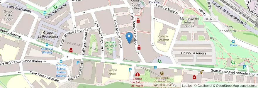 Mapa de ubicacion de Sestao en 스페인, Euskadi, Bizkaia, Bilboaldea, Sestao.