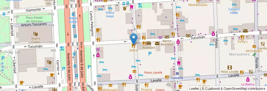 Mapa de ubicacion de Setha, San Nicolas en 阿根廷, Ciudad Autónoma De Buenos Aires, Comuna 1, 布宜诺斯艾利斯.