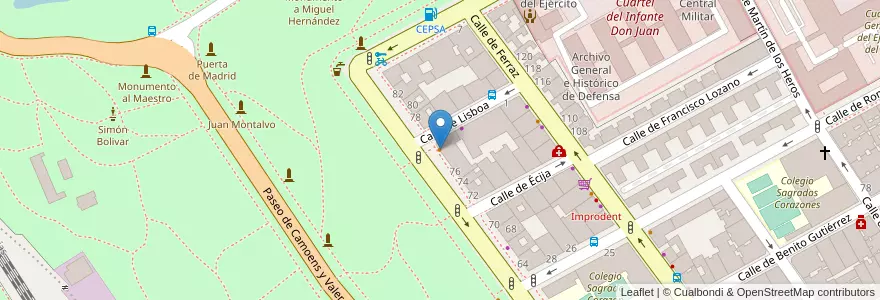 Mapa de ubicacion de Seven & Six Restaurante en إسبانيا, منطقة مدريد, منطقة مدريد, Área Metropolitana De Madrid Y Corredor Del Henares, مدريد.