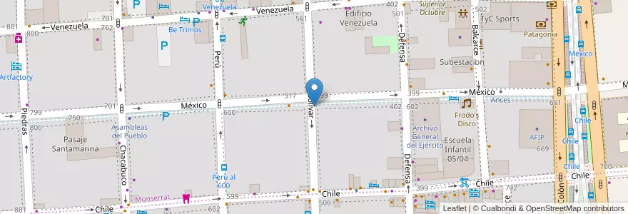 Mapa de ubicacion de Sexton's Beer Company, Montserrat en Argentina, Autonomous City Of Buenos Aires, Comuna 1, Autonomous City Of Buenos Aires.