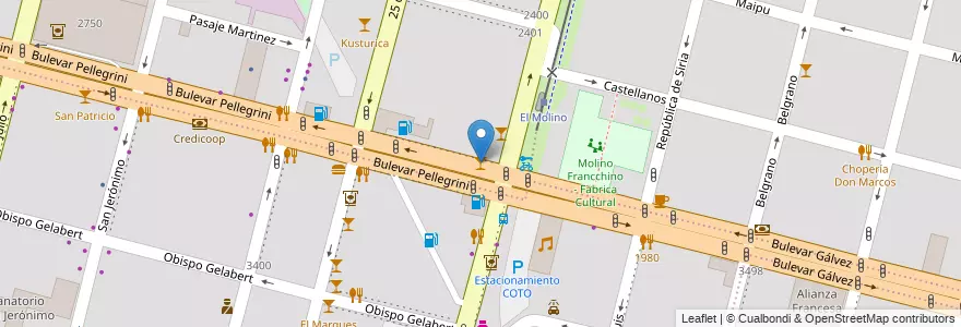 Mapa de ubicacion de Shangai en Arjantin, Santa Fe, Departamento La Capital, Santa Fe Capital, Santa Fe.