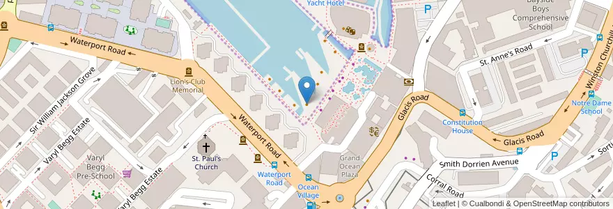 Mapa de ubicacion de Shanghai Gardens en Spanien, Gibraltar, Gibraltar.