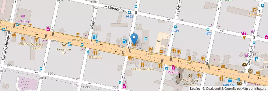 Mapa de ubicacion de Shawarma Club en Argentinië, Santa Fe, Departamento Rosario, Municipio De Rosario, Rosario.