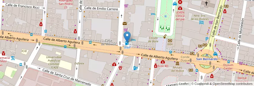 Mapa de ubicacion de Shell en 스페인, Comunidad De Madrid, Comunidad De Madrid, Área Metropolitana De Madrid Y Corredor Del Henares, 마드리드.