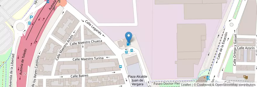 Mapa de ubicacion de SHELL en إسبانيا, منطقة مدريد, منطقة مدريد, Área Metropolitana De Madrid Y Corredor Del Henares, Getafe.