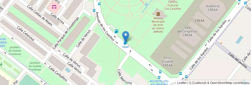 Mapa de ubicacion de Shell en Испания, Мадрид, Мадрид, Área Metropolitana De Madrid Y Corredor Del Henares, Alcorcón.