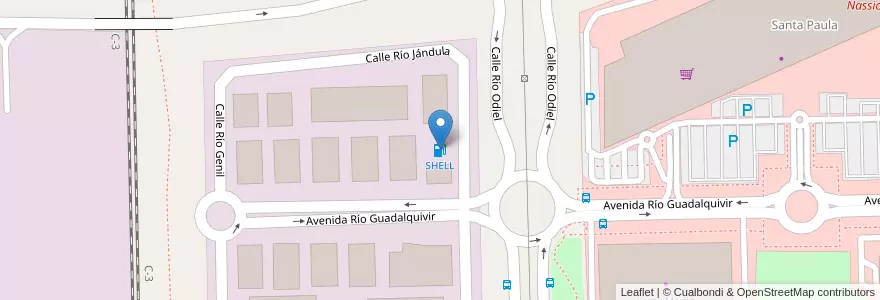 Mapa de ubicacion de SHELL en Испания, Мадрид, Мадрид, Área Metropolitana De Madrid Y Corredor Del Henares, Getafe.