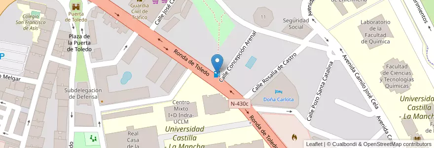 Mapa de ubicacion de SHELL en İspanya, Castilla-La Mancha, Ciudad Real, Campo De Calatrava, Ciudad Real.