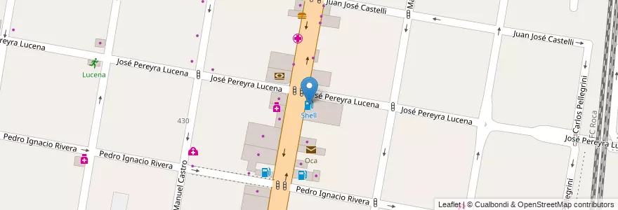 Mapa de ubicacion de Shell en Argentina, Buenos Aires, Partido De Lomas De Zamora, Lomas De Zamora.