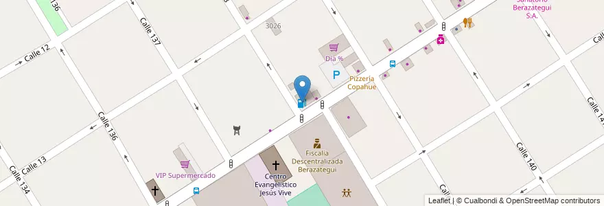 Mapa de ubicacion de Shell en 阿根廷, 布宜诺斯艾利斯省, Partido De Berazategui, Berazategui.