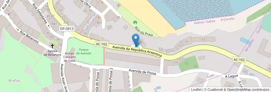 Mapa de ubicacion de SHELL en España, Galicia / Galiza, A Coruña, A Coruña, Sada.