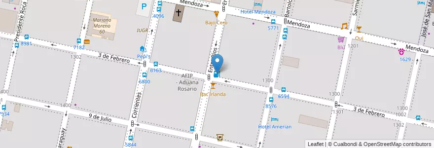 Mapa de ubicacion de Shell en Argentine, Santa Fe, Departamento Rosario, Municipio De Rosario, Rosario.