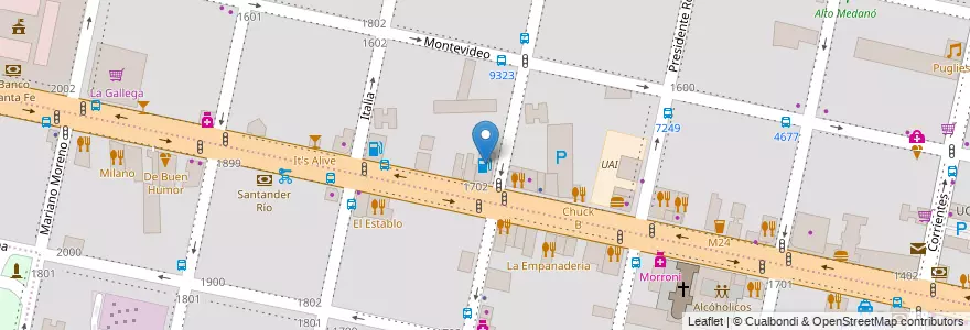 Mapa de ubicacion de Shell en Аргентина, Санта-Фе, Departamento Rosario, Municipio De Rosario, Росарио.