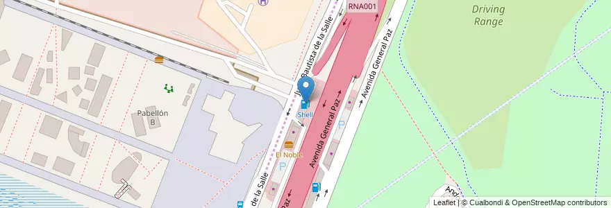 Mapa de ubicacion de Shell en الأرجنتين, بوينس آيرس, Comuna 12, Partido De Vicente López, Vicente López.