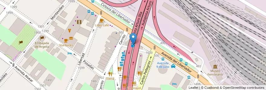 Mapa de ubicacion de Shell, Retiro en الأرجنتين, Ciudad Autónoma De Buenos Aires, Comuna 1, Buenos Aires.