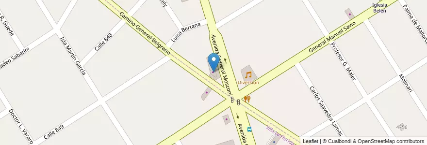 Mapa de ubicacion de Shell Shop en Arjantin, Buenos Aires, Partido De Quilmes, Villa La Florida.