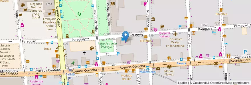 Mapa de ubicacion de Shell Shop, Recoleta en アルゼンチン, Ciudad Autónoma De Buenos Aires, Comuna 2, ブエノスアイレス.