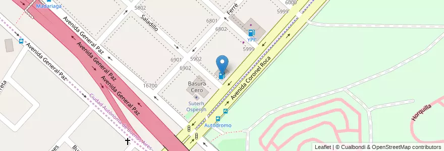 Mapa de ubicacion de Shell, Villa Riachuelo en آرژانتین, Ciudad Autónoma De Buenos Aires, Buenos Aires, Comuna 8.