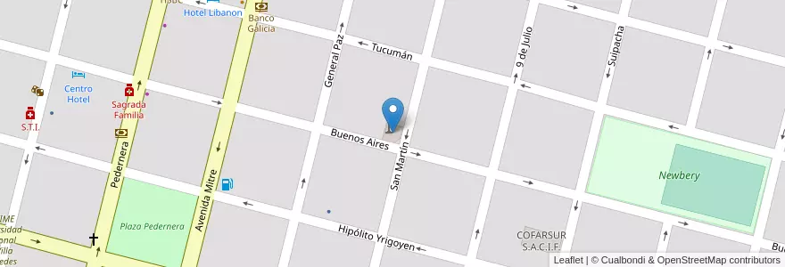 Mapa de ubicacion de Sheraton en Аргентина, Сан-Луис, General Pedernera, Villa Mercedes, Municipio De Villa Mercedes.