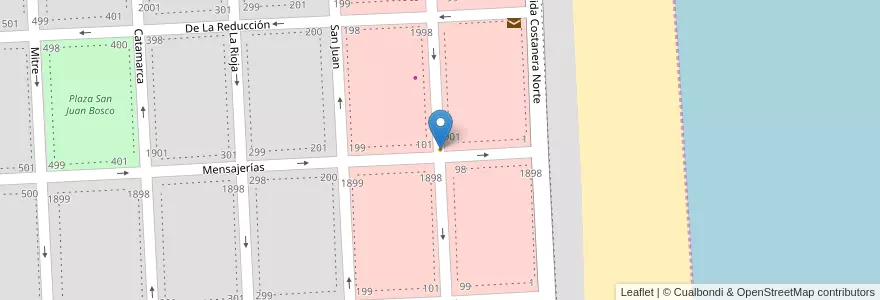 Mapa de ubicacion de Sherlok's restobar en Argentina, San Bernardo Del Tuyú.