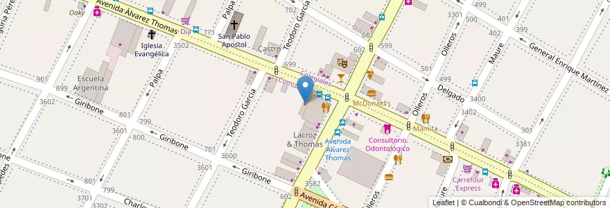 Mapa de ubicacion de Sherwin Williams, Chacarita en الأرجنتين, Ciudad Autónoma De Buenos Aires, Buenos Aires.