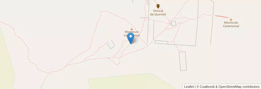 Mapa de ubicacion de Shincal de Quimivil en Arjantin, Catamarca, Departamento Belén, Municipio De Londres.
