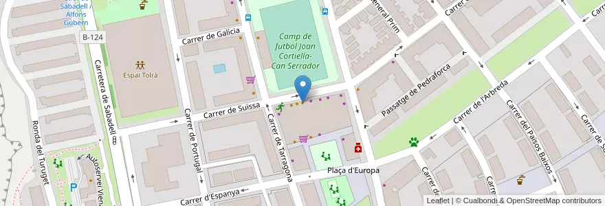 Mapa de ubicacion de Shiquiyu en Испания, Каталония, Барселона, Vallès Occidental, Castellar Del Vallès.