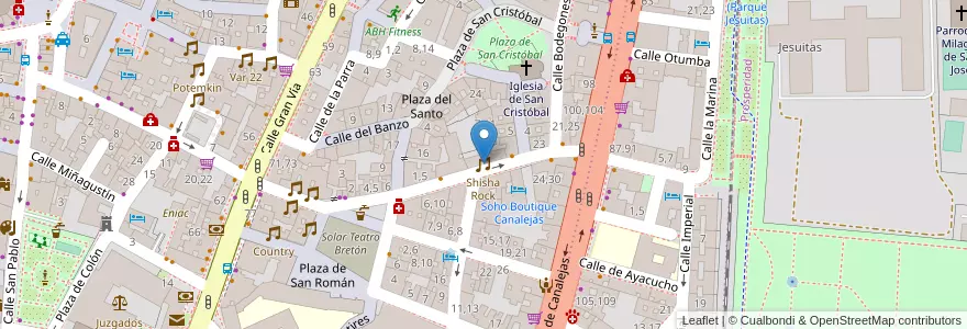 Mapa de ubicacion de Shisha Rock en İspanya, Castilla Y León, Salamanca, Campo De Salamanca, Salamanca.