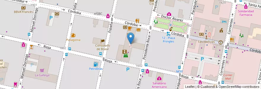 Mapa de ubicacion de Shopping del Siglo en 阿根廷, Santa Fe, Departamento Rosario, Municipio De Rosario, 罗萨里奥.